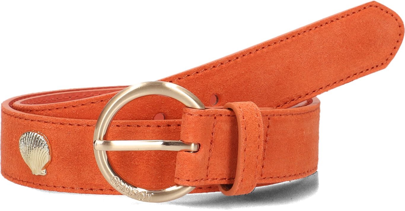 Fabienne Chapot Studded Shell Riem in Oranje Orange Dames