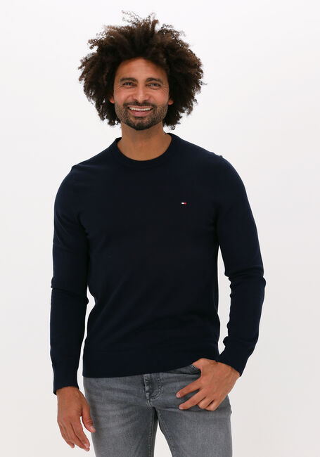 Donkerblauwe TOMMY HILFIGER Trui 1985 CREW NECK SWEATER - large