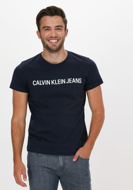 Calvin Klein Jeans Printed Men Round Neck Light Blue T-Shirt - Buy Calvin  Klein Jeans Printed Men Round Neck Light Blue T-Shirt Online at Best Prices  in India