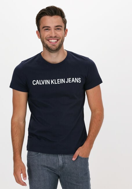 Blauwe CALVIN KLEIN T-shirt INSTITUTIONAL L - large