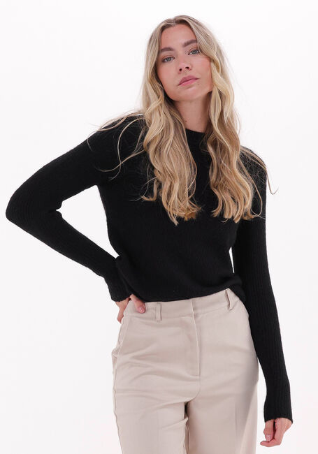 Zwarte Y.A.S. Trui YASALVA LS O-NECK KNIT PULLOVER - large