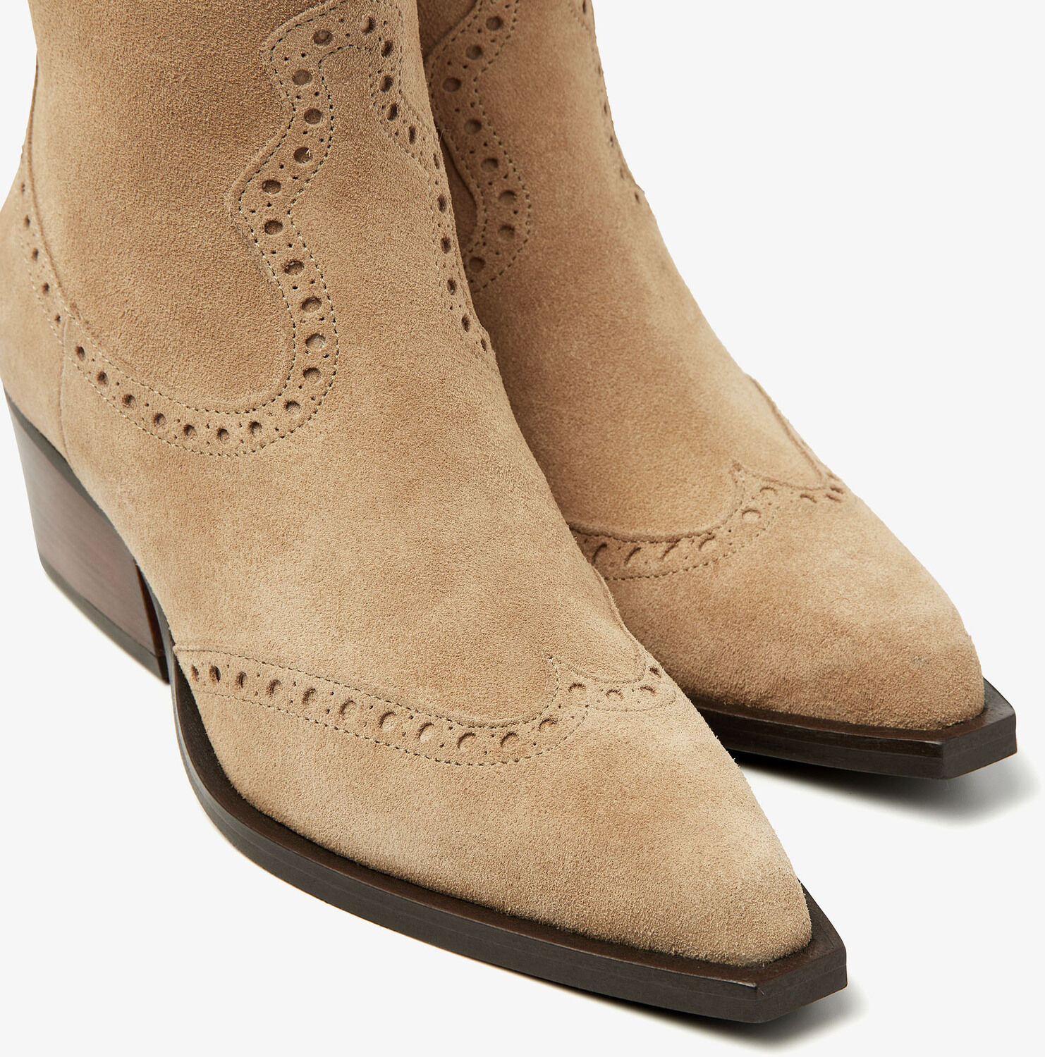 Via vai enkellaarsjes beige outlet