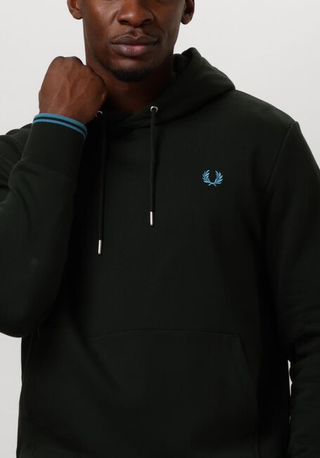 Groene FRED PERRY Truien/vesten TIPPED HOODED SWEATSHIRT - large