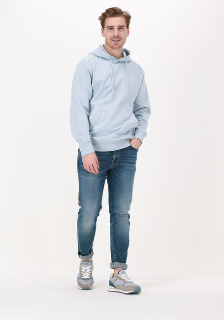 Lichtblauwe SELECTED HOMME Sweater SLHJASON380 HOOD SWEAT S NOOS - large
