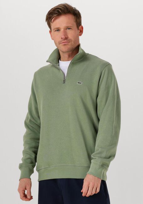 Groene LACOSTE Trui REGULAR FIT HIGH NECK ZIPPED SWEATSHIRT - large