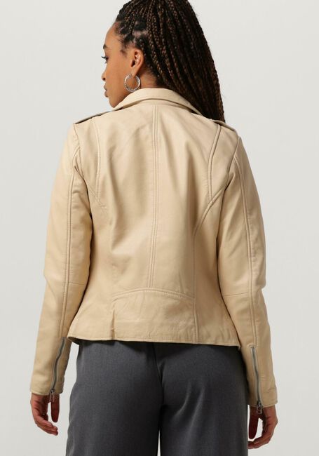 Gebroken wit GOOSECRAFT Leren jas GC JULIA BIKER - large