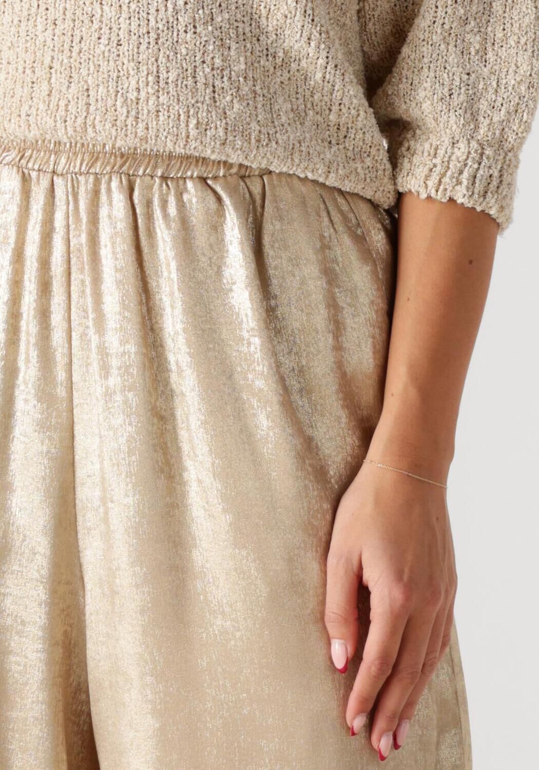 KNIT-TED Dames Broeken Blake Goud