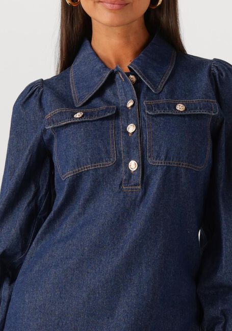 Donkerblauwe NEO NOIR Mini jurk NIKKO DENIM DRESS - large