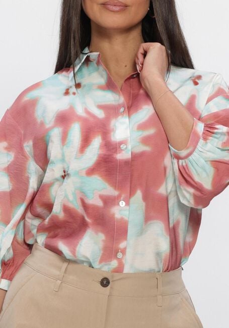 Multi JANSEN AMSTERDAM Blouses PIP BLOUSE WF 761 3/4 PUFFED SLEEVE WIDE FIT - large