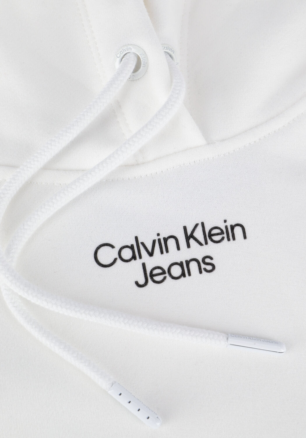 Witte CALVIN KLEIN Sweater STACKED LOGO HOODIE - large