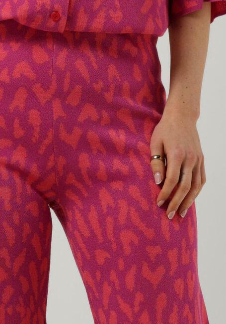 Roze ALIX THE LABEL Wijde broek LADIES KNITTED WIDE LEG JACQUARD PANTS - large