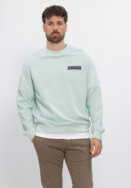 Lichtblauwe BARBOUR Sweater LIVINGSTONE CREW NECK - large