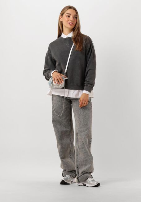 Donkergrijze MY ESSENTIAL WARDROBE Trui DIEGOMW LOGO EMB. SWEAT - large