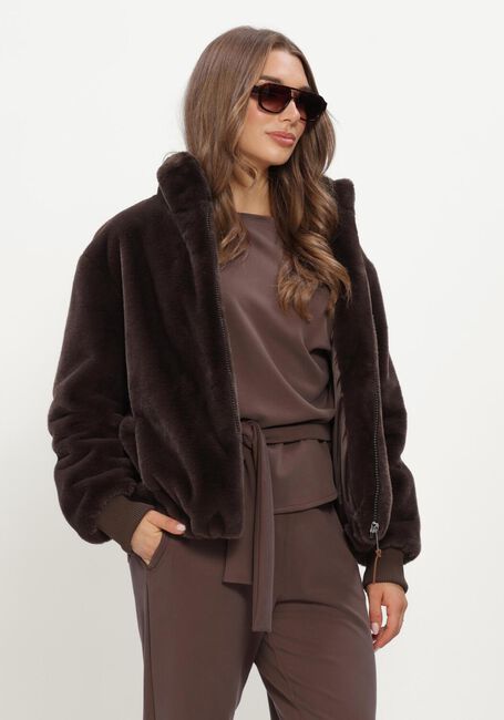 Bruine MOSCOW Faux fur jas 08-08-EVELYN-4 - large