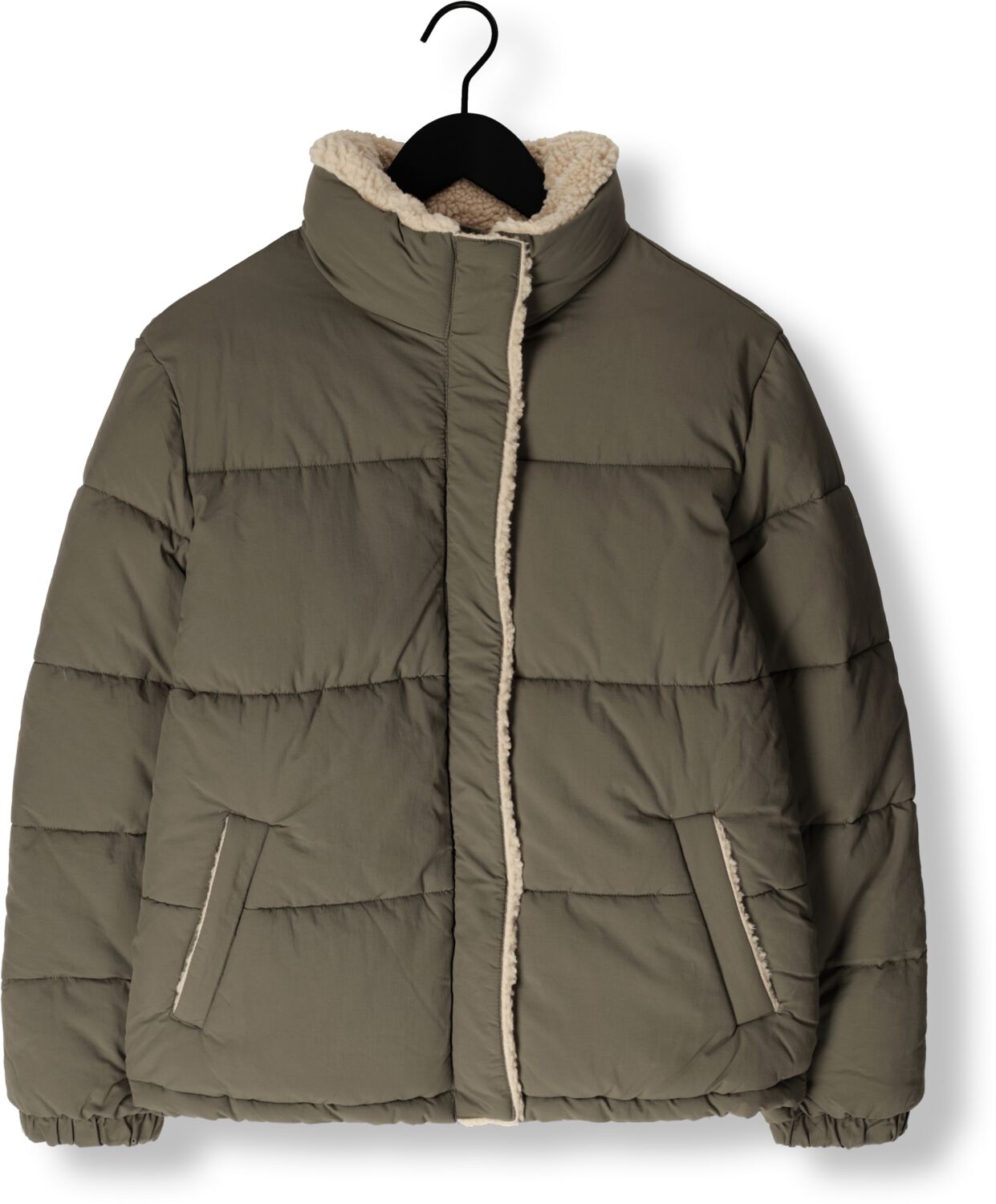 ANOTHER LABEL Dames Jassen Mille Teddy Puffer Groen