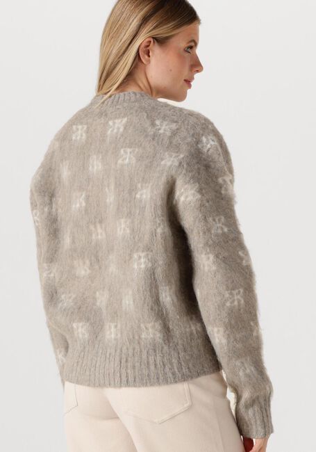 Taupe STUDIO AR Trui ALYSSA BRUSHED KNIT - large