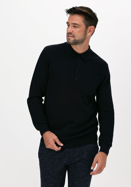 Blauwe SCOTCH & SODA Polo 163985 - KNITTED LONG-SLEEVE P - large