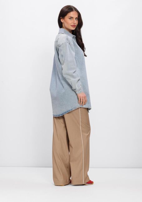 Lichtblauwe ALIX THE LABEL Blouses LADIES WOVEN FLOWY DENIM OVERSIZED BLOUSE - large