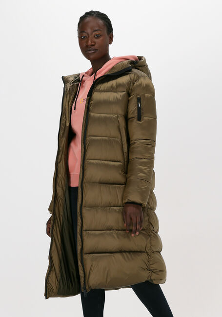 Bruine NATIONAL GEOGRAPHIC Gewatteerde jas ZIPPED LONG COAT - large