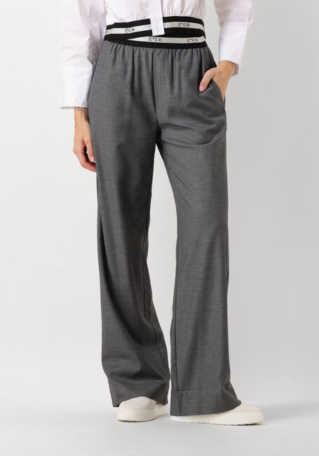 Grijze CO'COUTURE Pantalon COCO TAILOR PLEAT LOGO LONG PANTS - large