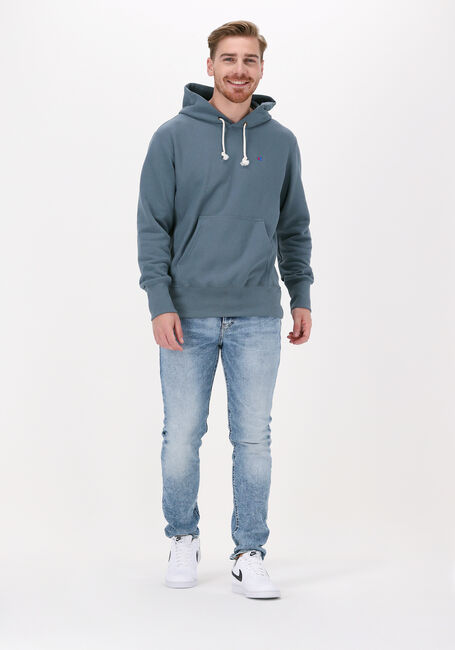 Lichtblauwe CHAMPION Sweater HOODED SWEATSHIRT MEN - large