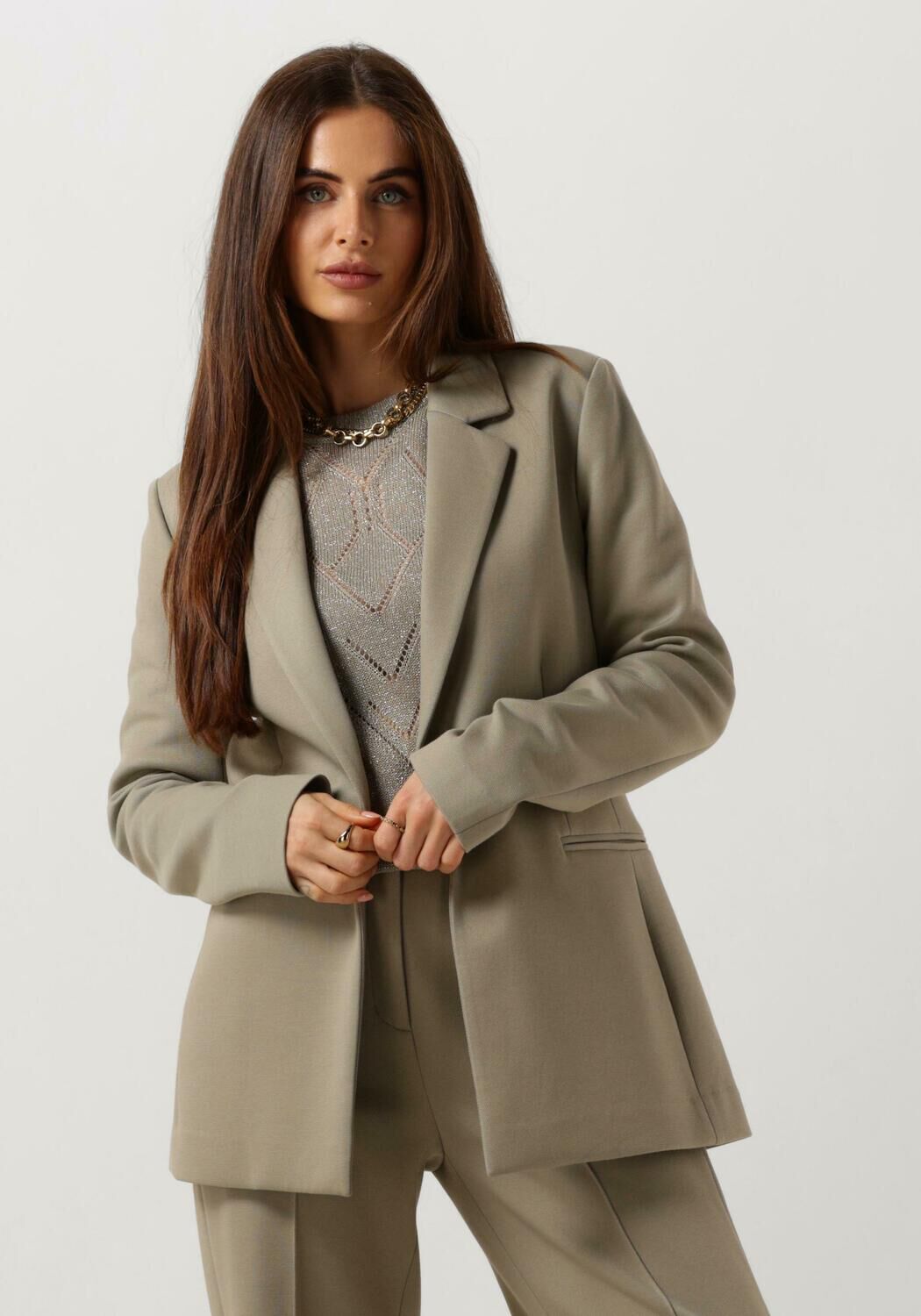 Beaumont Khaki Blazer JO Beige Dames