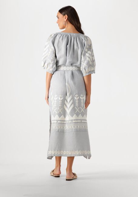 Lichtgrijze GREEK ARCHAIC KORI Maxi jurk 230654 - large