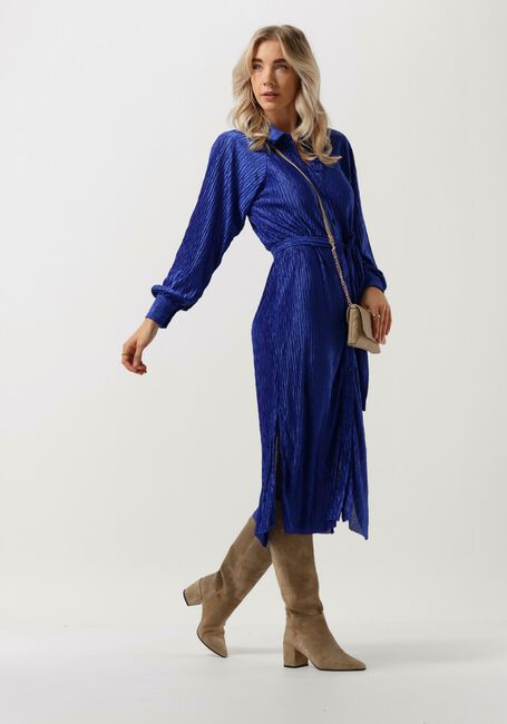 Blauwe Y.A.S. Midi jurk YASOMIRA LS MIDI DRESS - large