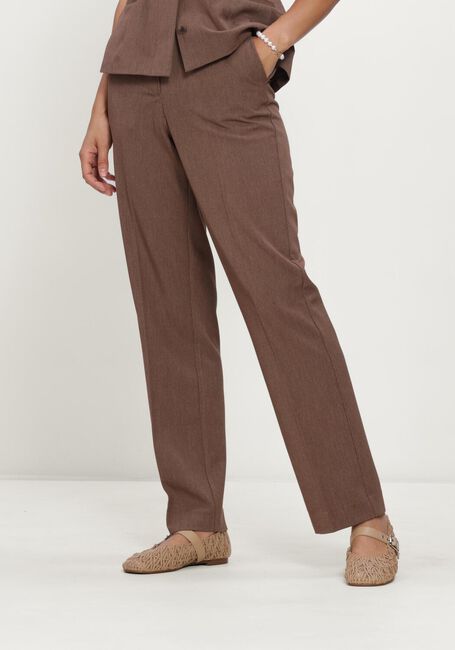 Bruine OBJECT Pantalon OBJLISA MW STRAIGHT PANT NOOS - large