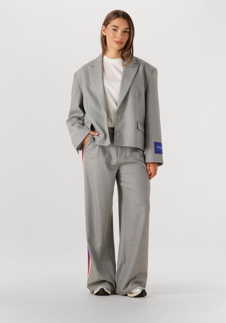 Grijze ALIX THE LABEL Wijde broek LADIES WOVEN COATED HERRINGBONE PANTS - large