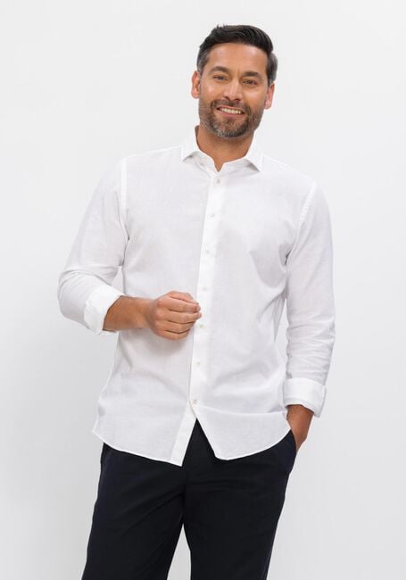 Witte PROFUOMO Casual overhemd SHIRT CUTAWAY SF CLASSIC - large