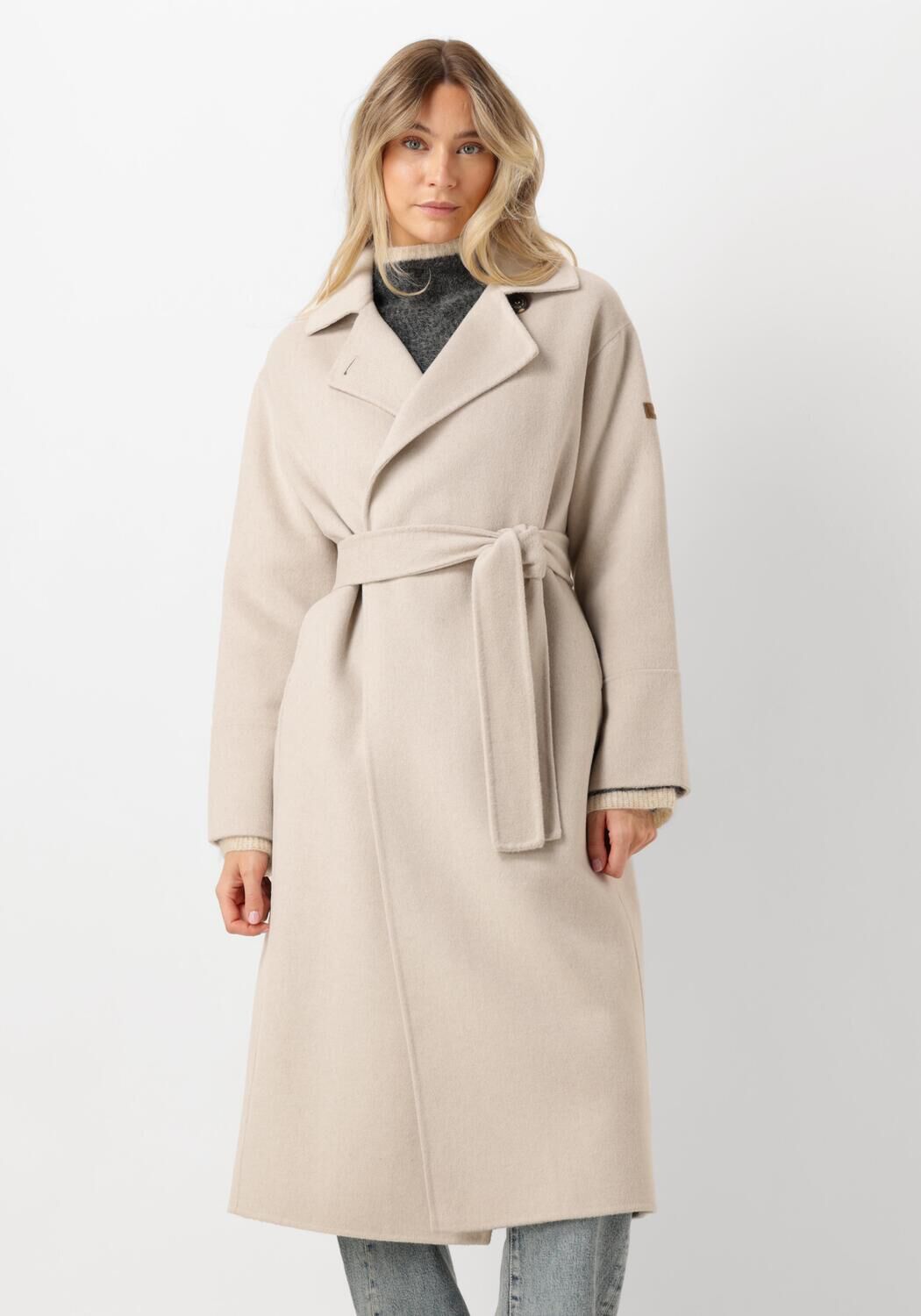 Moscow Beige Funcoat voor Stijlvolle Herfst Beige Dames