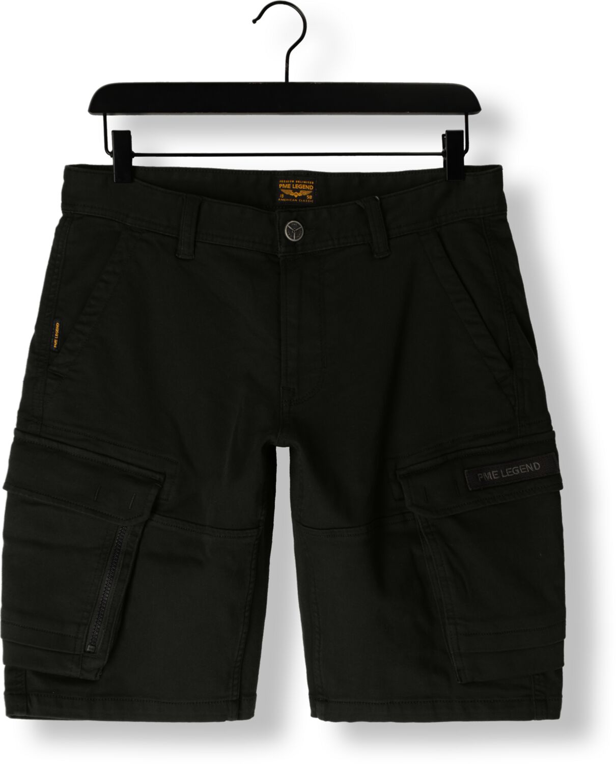 PME LEGEND Heren Broeken Expedizer Cargo Shorts Colored Sweat Zwart