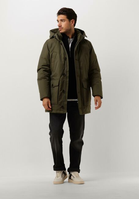 Donkergroene TOMMY HILFIGER Parka's ROCKIE NON FUR DOWN PARKA - large