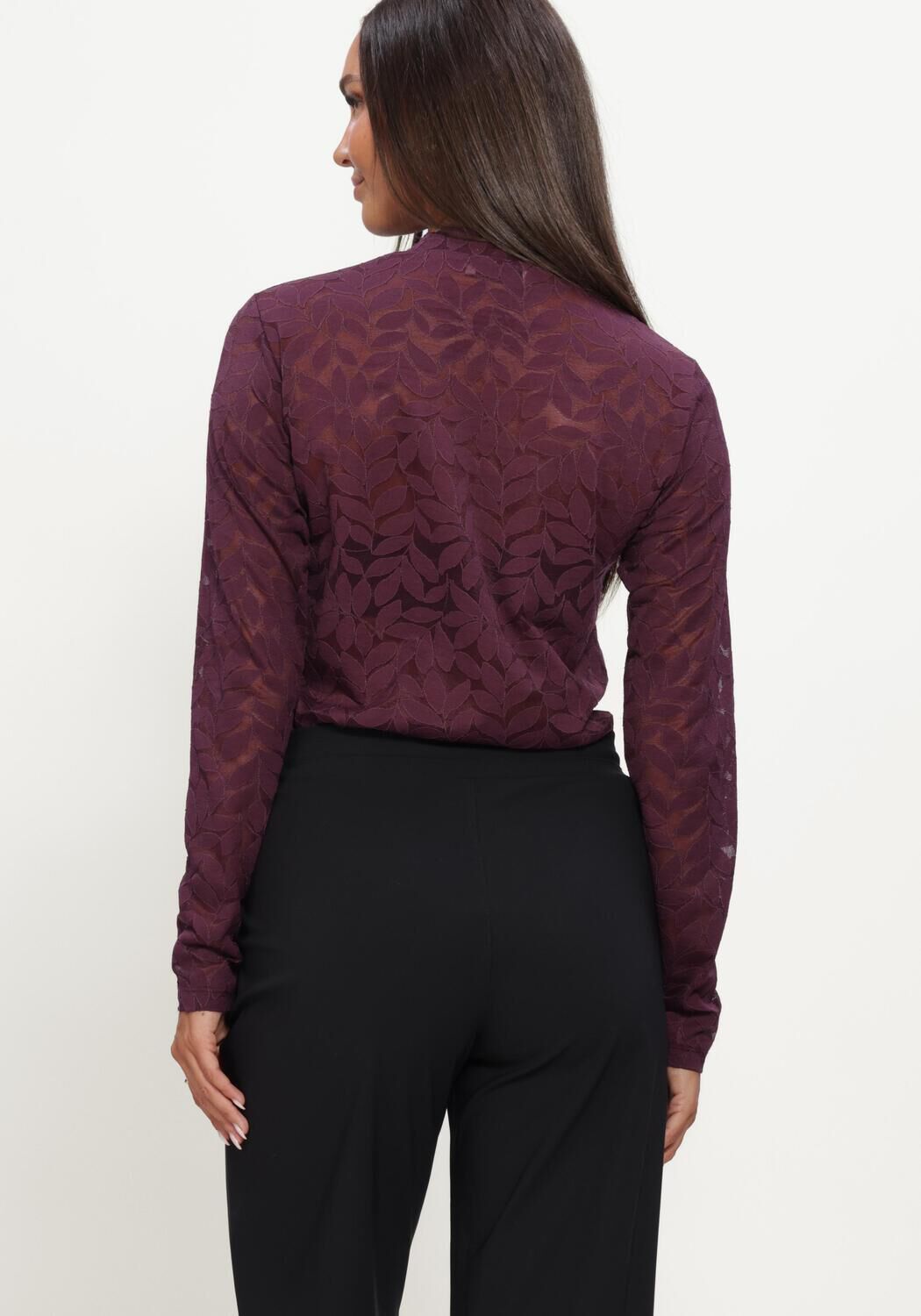 Bordeaux STUDIO ANNELOES Top REAGAN LACE TOP - large