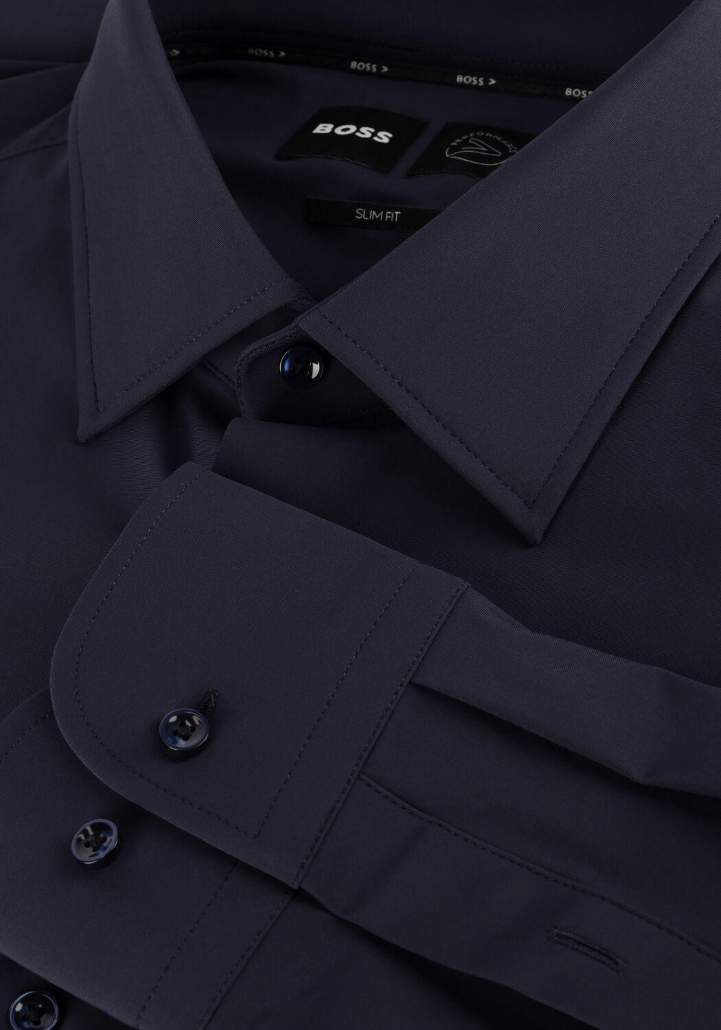 Donkerblauwe BOSS BLACK Klassiek overhemd P-HANK-KENT-C1-222 - large