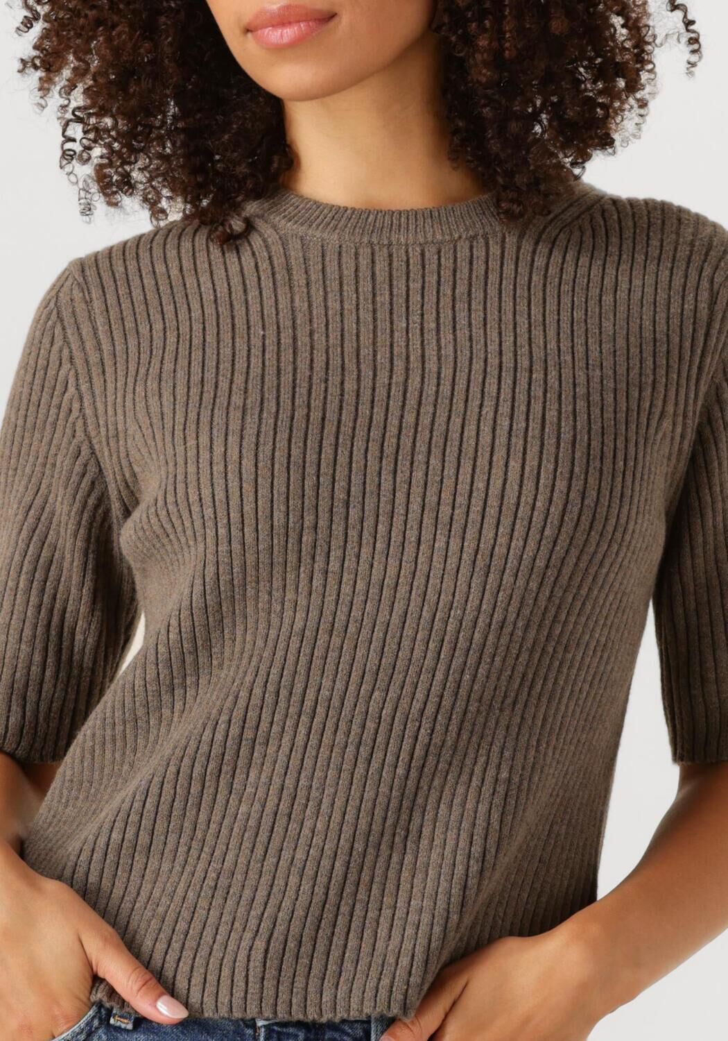 OBJECT Dames Truien & Vesten Objelva 2 4 Re O-neck Knit Bruin