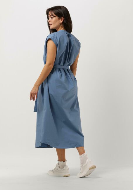 Lichtblauwe KNIT-TED Midi jurk KARO - large