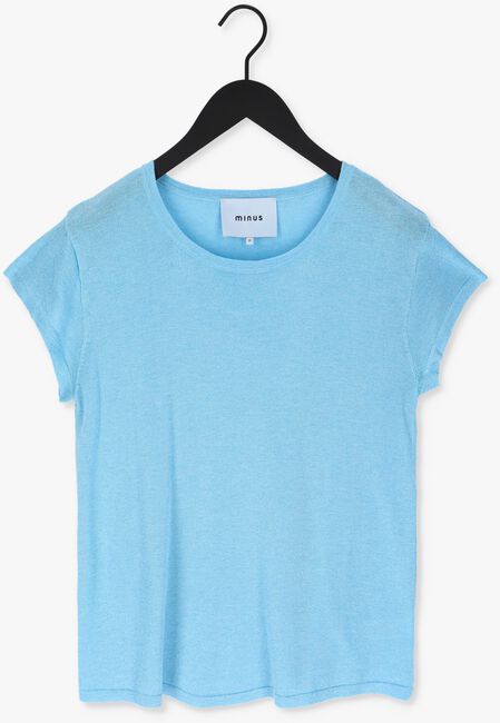 Lichtblauwe MINUS T-shirt CARLINA KNIT TEE - large