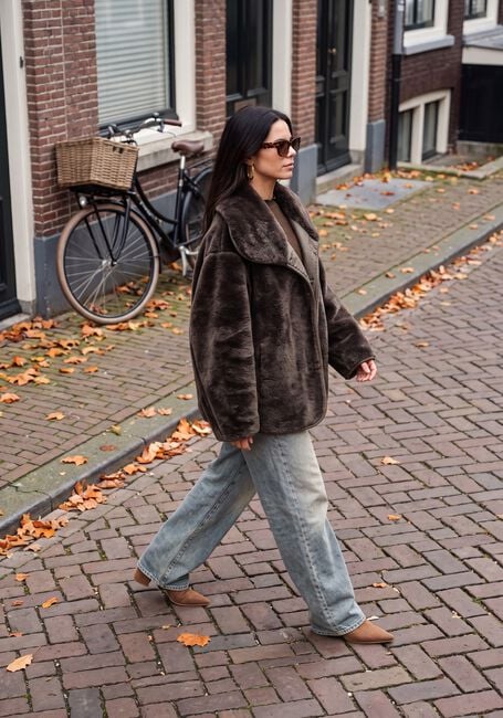 Groene GRACE & MILA Teddy jas COAT - large