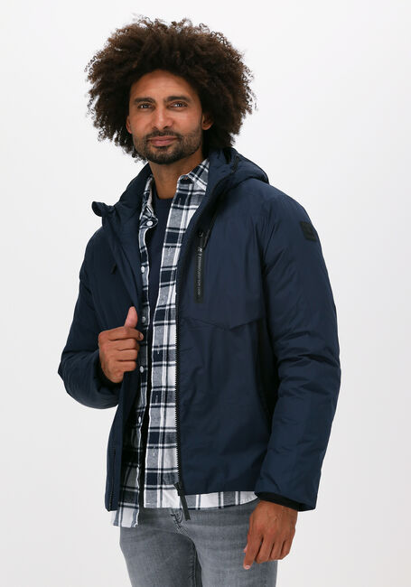 Donkerblauwe PME LEGEND Gewatteerde jas SHORT JACKET NEXTSHELL RECYCLE - large