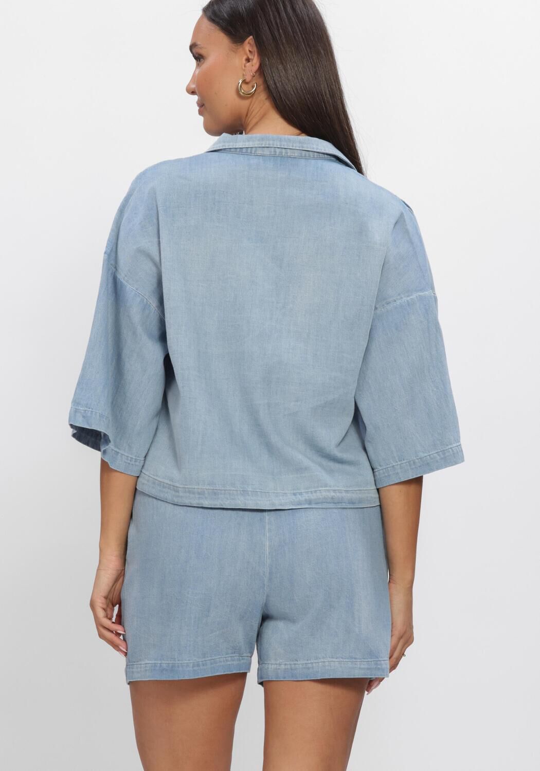 Blauwe MODSTR&Ouml;M Blouses ALVARMD SHIRT - large
