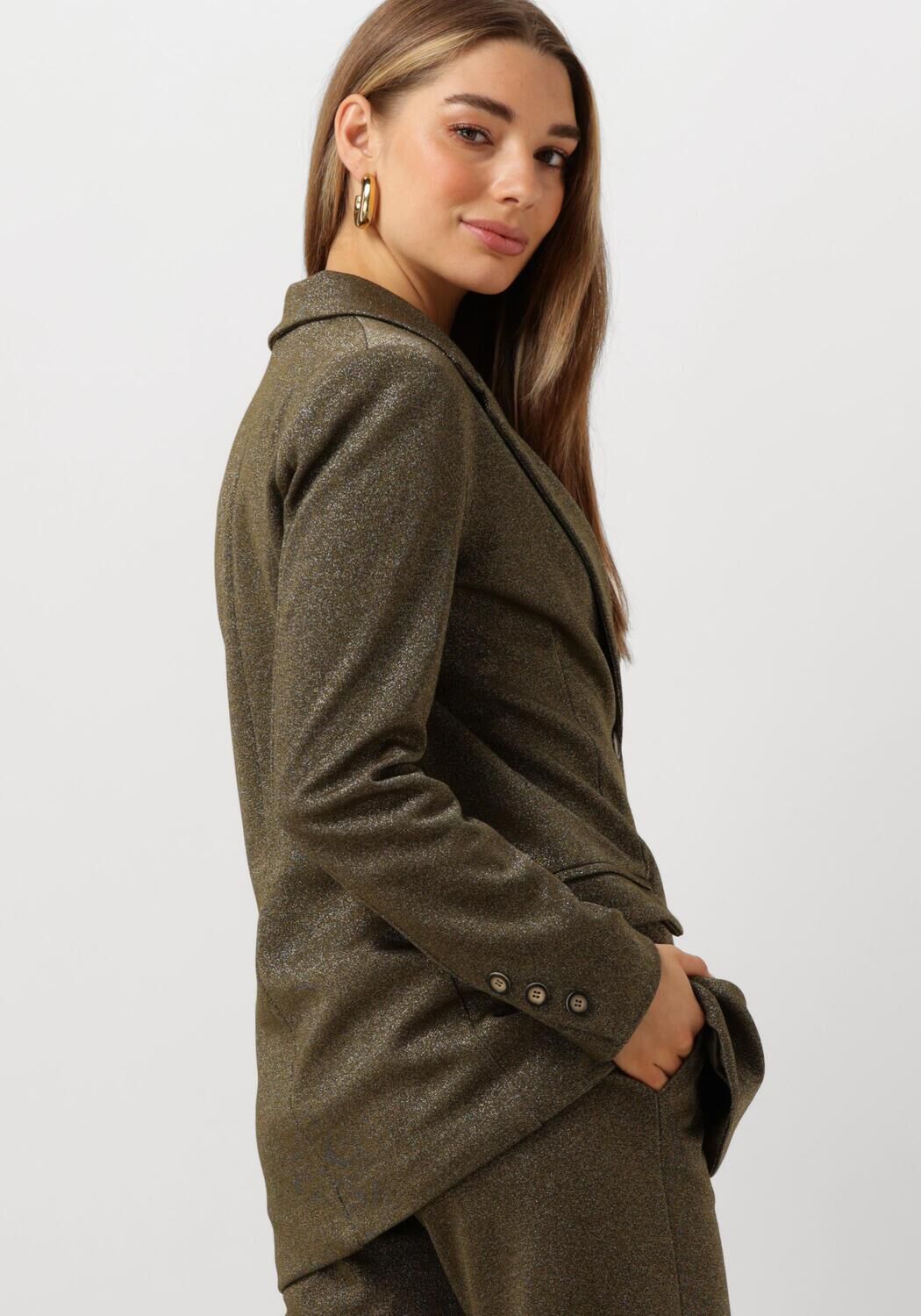 NUKUS Dames Blazers Close Blazer Lurex Olijf