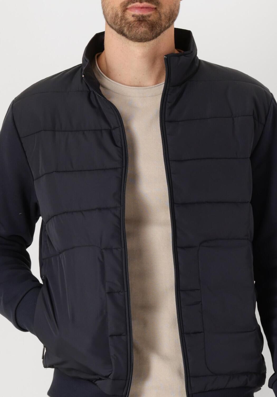 GENTILUOMO Heren Jassen Cardigan Zip Blauw