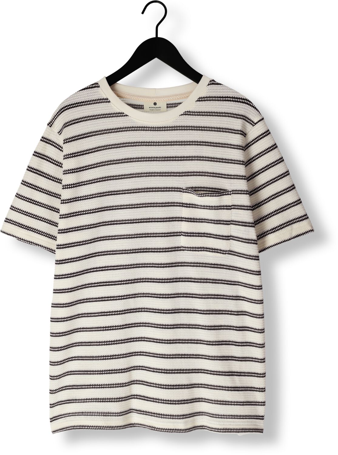 ANERKJENDT Heren Polo's & T-shirts Akkiki Jacq Stripe Tee Ecru