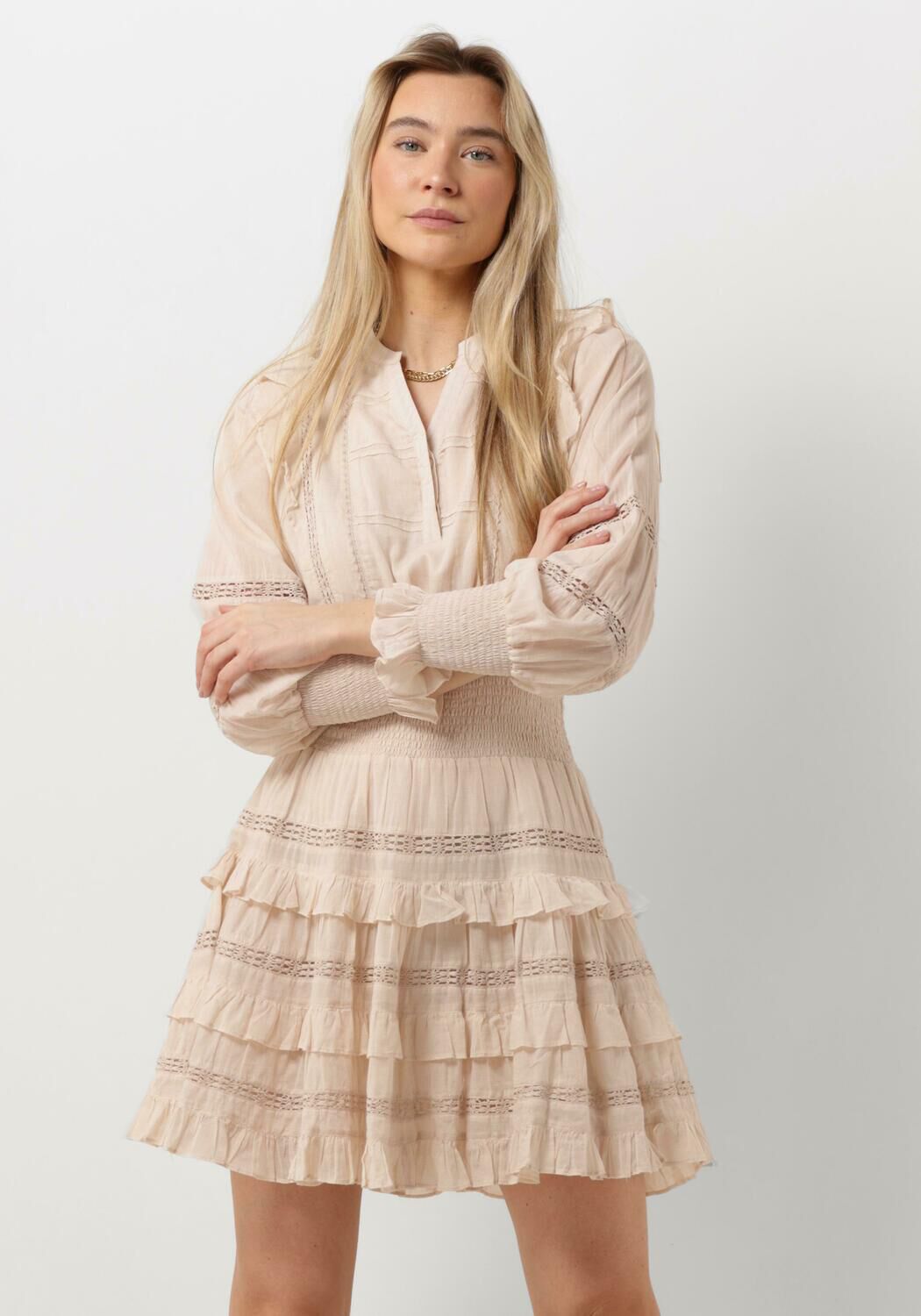 Notre-v Dames Jurken Voile Dress Beige Dames