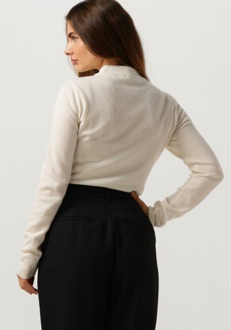 Ecru VANILIA Coltrui SHEER CASHMERE ROLLNECK - large