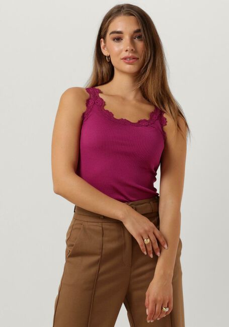 Roze ROSEMUNDE Top BABETTE SILK TOP W/ LACE - large