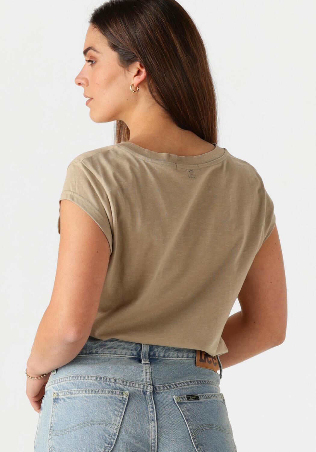 CC HEART Dames Tops & T-shirts Basic T-shirt Beige
