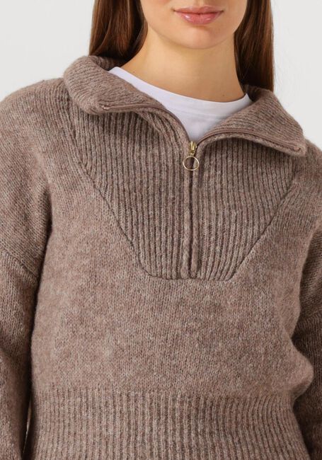 Taupe BY-BAR Trui BOXY BEAU PULLOVER - large